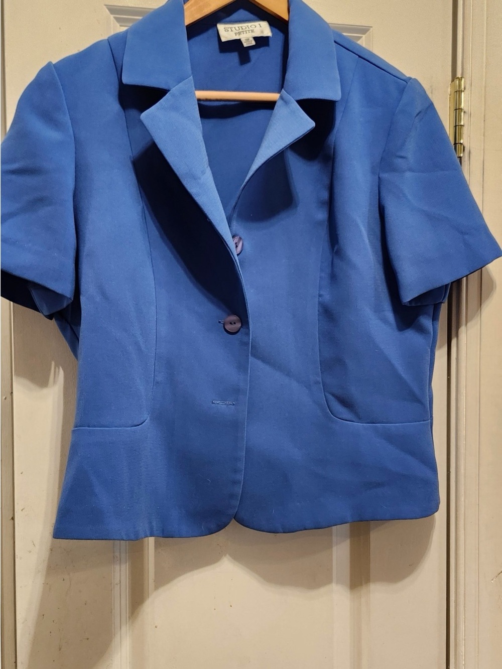 Studio I Cobalt Blue Short-Sleeve Blazer